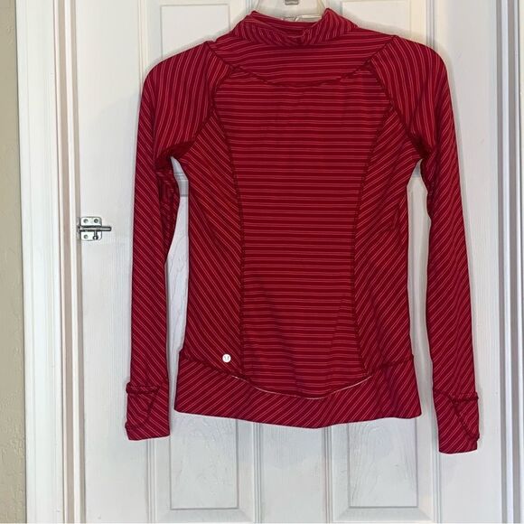 Lululemon Athletica Think Fast Half Zip Pullover Size 8 Deepest Cranberry - Picture 2 of 10